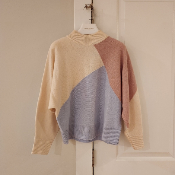Petite Studio Colorblock Sweater XS - Picture 2 of 4